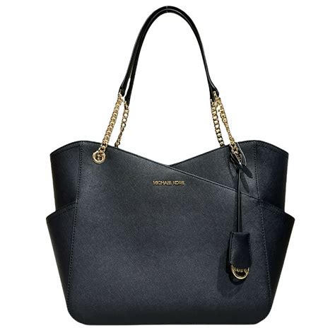 michael kors jet set chain medium leather shoulder tote|Michael Kors jet set saffiano.